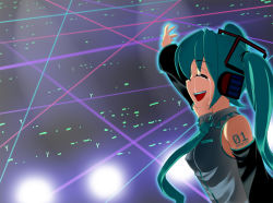 Rule 34 | 1girl, aqua hair, bad id, bad pixiv id, closed eyes, detached sleeves, hatsune miku, headset, hidamarinet, long hair, necktie, open mouth, tears, twintails, vocaloid