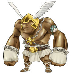 Rule 34 | 1boy, centurion, chain, closed eyes, gloves, gold, helmet, kid icarus, kid icarus uprising, male focus, nintendo, official art, palutena, sandals, tattoo, white background, wings