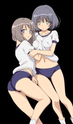 Rule 34 | 2girls, blush, gym uniform, mayoi neko overrun!, multiple girls, satou (mayoi neko overrun!), suzuki (mayoi neko overrun!), tagme