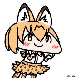 Rule 34 | &gt; &lt;, 1girl, animal ears, animated, animated gif, jumping, kemono friends, lowres, serval (kemono friends), serval tail, seseren, tail