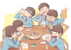 Rule 34 | 10s, 6+boys, alcohol, bad id, bad twitter id, beer, beer mug, brothers, cellphone, chair, cup, drinking, drunk, formal, from above, head rest, laughing, male focus, matching outfits, matsuno choromatsu, matsuno ichimatsu, matsuno jyushimatsu, matsuno karamatsu, matsuno osomatsu, matsuno todomatsu, mug, multiple boys, osomatsu-kun, osomatsu-san, osomatsu (series), phone, rian (bdl), sextuplets, siblings, simple background, sitting, smartphone, smile, suit, sunglasses, table, white background