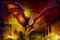 Rule 34 | epic, explosion, fire, fire rodan, flying, godzilla (series), godzilla vs. mechagodzilla (1993), grimbro, kaijuu, monster, pterosaur, rodan, toho
