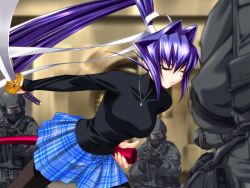 Rule 34 | mitsurugi meiya, muv-luv, pantyhose, skirt, sword, weapon