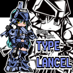 Rule 34 | 1girl, armored core, armored core: for answer, chibi, female focus, from software, full body, long hair, lowres, mecha musume, navel, solo, standing
