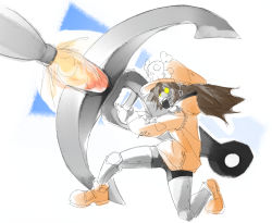Rule 34 | anchor, bike shorts, blizzardingpike, guilty gear, hood, hoodie, may (guilty gear), missile, robot, tagme