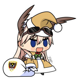 Rule 34 | 1girl, afrika korps, bag, commentary, commentary request, gift bag, graphite (medium), hanna-justina marseille, holly, mechanical pencil, meme, padoru (meme), parody, pencil, santa costume, solo, strike witches, traditional media, witches of africa, world witches series, yellow santa costume, zero (73ro)
