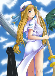 Rule 34 | 00s, 1girl, alicia florence, aria (manga), ass, blonde hair, blouse, blue eyes, breasts, dress, hat, hubrael, large breasts, long hair, shirt, smile, solo, uniform, white shirt