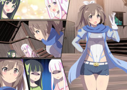 3girls animankan breasts female_focus highres itai_no_wa_iya_nano_de_bougyoryoku_ni_kyokufuri_shitai_to_omoimasu may_(bofuri) multiple_girls sally_(bofuri) yui_(bofuri)