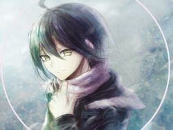 Rule 34 | 1boy, adjusting scarf, ahoge, black hair, black jacket, blurry, brown eyes, closed mouth, commentary request, danganronpa (series), danganronpa v3: killing harmony, goto (sep), grey scarf, hand up, jacket, long sleeves, looking at viewer, male focus, saihara shuichi, scarf, short hair, smile, solo, upper body