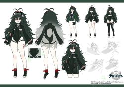 Rule 34 | 1girl, antenna hair, ass, azur lane, blush, bodysuit, breasts, byulzzi, character sheet, commentary request, concept art, curvy, dark green hair, diving mask, diving mask on head, diving suit, full body, goggles, goggles on head, green hair, hair between eyes, huge ass, leg tattoo, long hair, looking at viewer, multiple views, official art, open mouth, red eyes, small breasts, smile, standing, swimsuit, tattoo, thighs, torricelli (azur lane), very long hair, wetsuit