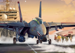 Rule 34 | 6+boys, aim-54 phoenix, aim-9 sidewinder, air-to-air missile, air-to-surface missile, aircraft, aircraft carrier, airplane, beyond-visual-range missile, control tower, drop tank, engineer, f-14, f-14 tomcat, fangs, fighter jet, flight deck, goggles, helmet, i.t.o daynamics, jet, male focus, military, military vehicle, moon, multiple boys, real life, realistic, ship, smoke, soldier, twilight, uniform, vehicle focus, warship, watercraft