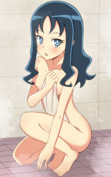 Rule 34 | 1girl, blush, heartcatch precure!, highres, kurumi erika, looking at viewer, nude, open mouth, precure, solo, tagme, towel