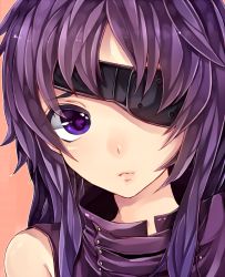 Rule 34 | 1girl, close-up, eyepatch, long hair, mirai nikki, purple eyes, purple hair, sasakichi (ssk chi), solo, uryuu minene