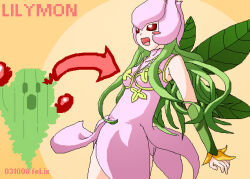 Rule 34 | digimon, digimon (creature), fairy, flower, lilimon, monster girl, petals, plant, plant girl, togemon