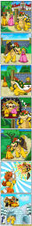 Rule 34 | 1other, 2girls, absurdres, angry, ape, bird, blonde hair, blue eyes, bowser, breasts, brown hair, castle, claws, comic, crown, defeat, dress, earrings, evil grin, evil smile, failure, flower earrings, flying, full body, gem, gloves, grin, highres, horns, ice, jewelry, kidnapping, koopa clown car, mario (series), multiple girls, nintendo, orange dress, penguin, penguin (mario), pink dress, princess daisy, princess peach, princess peach&#039;s castle, puffy short sleeves, puffy sleeves, punching, red hair, sack, short sleeves, smile, snow, spikes, super mario bros. 1, super mario land, super mario world, tail, tree, uppercut