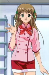 Rule 34 | 00s, 1girl, azusagawa tsukino, pink shirt, screencap, shirt, solo, tsukino, two side up, yakitate!! japan