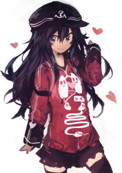 Rule 34 | 1girl, absurdres, akatsuki (kancolle), alternate costume, black hair, blue eyes, blush stickers, commentary request, doyagao, flat cap, hat, heart, heart in eye, highres, hood, hoodie, intestines, kaamin (mariarose753), kantai collection, kidney, liver, long sleeves, looking at viewer, lungs, partial commentary, red hoodie, smug, snake, solo, stomach (organ), symbol in eye, thighhighs, v-shaped eyebrows