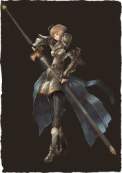 Rule 34 | 1girl, armor, bad id, bad pixiv id, brown hair, jeanne d&#039;arc, juun, level-5, real life, short hair, solo, sword, weapon