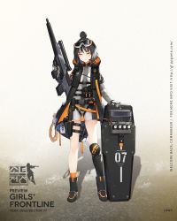 Rule 34 | 12-gauge (3 inch shell), 12-gauge belted winchester-olin (18.5x76mmr), 1girl, ammunition, automatic shotgun, ballistic shield, belted magnum, black footwear, black hair, boots, braid, breasts, buckle, bullpup, candy, caws (girls&#039; frontline), character name, coat, coca-cola, combat shotgun, dazzler (weapon), drink, electroshock weapon, expressionless, eyeshadow, flash shield, flashlight, food, full-power cartridge, full body, german flag, girls&#039; frontline, gloves, goggles, goggles on head, grey jumpsuit, gun, h&amp;k caws, haijin, hand on shield, handgun, headset, heckler &amp; koch, highres, holding, holding gun, holding weapon, holster, holstered, hood, hooded coat, jumpsuit, knee pads, knife, knife sheath, less-than-lethal weapon, light, load bearing equipment, logo, long sleeves, looking at viewer, magnum cartridge, magnum shotgun shell, makeup, name tag, needlegun, official art, olin corporation, open clothes, open coat, orange socks, personification, pistol, prototype design, riot shield, rope, sabot, sheath, shield, shin guards, short hair, short jumpsuit, short sleeves, shotgun, shotgun shell, side braid, sidelocks, single knee pad, single shin guard, small breasts, snack, snap-fit buckle, socks, soda, soda bottle, solo, stun shield, sub-caliber ammunition, thigh holster, thigh strap, topknot, weapon, winchester-olin, winchester repeating arms company, yellow eyes
