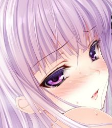 Rule 34 | 10s, 1girl, blush, close-up, danganronpa: trigger happy havoc, danganronpa (series), kirigiri kyoko, ninoko, purple eyes, purple hair, solo, tears