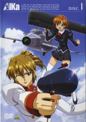 Rule 34 | 1990s (style), 2girls, absurdres, agent aika, aida rion, aika (series), aiming, aiming at viewer, aircraft, airplane, ascot, black delmo, black footwear, black jacket, black skirt, blue eyes, blue sky, breasts, brown hair, closed mouth, cloud, cloudy sky, copyright name, cover, cuffs, day, delmogeny uniform, dvd cover, english text, engrish text, fighter jet, folded ponytail, glasses, gun, hairband, handgun, high heels, highres, holding, holding gun, holding weapon, jacket, jet, juliet sleeves, lipstick, logo, long hair, long sleeves, makeup, mig-21, military, military vehicle, multiple girls, official art, one eye closed, open mouth, orange hair, pencil skirt, pistol, pleated skirt, puffy sleeves, ranguage, red ascot, red lips, retro artstyle, rocket launcher, short hair, skirt, sky, smile, sumeragi aika, thighhighs, uniform, weapon, white delmo, white jacket, white legwear, yamauchi noriyasu