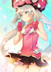 Rule 34 | blue eyes, blush, dress, fate/grand order, grey hair, hat, long hair, rider (mary antoinette), smile, twintails
