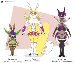 digimon digimon_(creature) fluffy fox_girl fox_tail furry furry_female nail_polish renamon tail