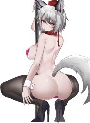Rule 34 | absurdres, animal ears, ass, back, bandaid, bandaids on nipples, black footwear, black thighhighs, breasts, collar, commentary request, earrings, from behind, grey hair, grey tail, hat, heart, heart-shaped pupils, heart pasties, high heels, highres, holding, holding pole, inubashiri momiji, jewelry, large breasts, looking at viewer, nude, pasties, pole, pole dancing, polearm, red collar, red hat, short hair, single earring, squatting, stripper, stripper pole, symbol-shaped pupils, taeminhyeon, tail, tassel, thighhighs, tokin hat, touhou, transparent background, weapon, wolf ears, wolf girl, wolf tail, wrist cuffs