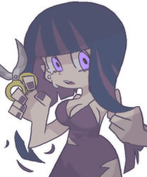 Rule 34 | 10s, artist request, breasts, cleavage, dress, panty &amp; stocking with garterbelt, stocking (psg), tears, torn clothes