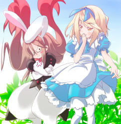 Rule 34 | alice (alice in wonderland), alice (alice in wonderland) (cosplay), alice (tales), alice in wonderland, angry, animal ears, apron, cosplay, crossover, marta lualdi, rabbit ears, tales of (series), tales of symphonia, tales of symphonia: dawn of the new world, white rabbit (alice in wonderland)