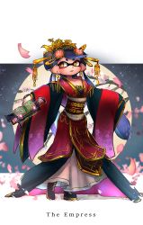 Rule 34 | + +, 1girl, bad id, bad pixiv id, black footwear, black hair, boots, brown eyes, callie (splatoon), cherry blossoms, chinese clothes, cross-laced footwear, domino mask, dress, earrings, english text, flower, full body, hair flower, hair ornament, hairpin, headdress, highres, hip focus, holding, holding weapon, inkling, jewelry, kashu (hizake), long dress, long hair, looking to the side, mask, nintendo, parted lips, pointy ears, red dress, solo, splatoon (series), splatoon 1, standing, tarot, tarot (medium), tentacle hair, the empress (tarot), very long hair, weapon