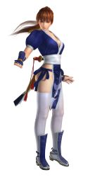 Rule 34 | 1girl, 3d, absurdres, breasts, dead or alive, dead or alive 5, female focus, full body, highres, kasumi (doa), official art, orange hair, solo, tecmo, thighhighs, transparent background