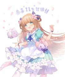 Rule 34 | + +, 1girl, animal, apron, bag, blue bow, blush, bow, braid, braided hair rings, brown hair, commentary request, copyright request, dress, fang, feet out of frame, flower, green dress, green eyes, hair bow, hair flower, hair ornament, hair rings, long hair, mouse (animal), open mouth, pantyhose, petals, pink flower, puffy short sleeves, puffy sleeves, sailor collar, sailor dress, shinia, short sleeves, shoulder bag, simple background, solo, striped bow, striped clothes, striped dress, translation request, twin braids, vertical-striped clothes, vertical-striped dress, very long hair, virtual youtuber, white apron, white background, white flower, white pantyhose, white sailor collar