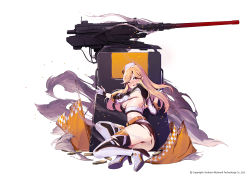 Rule 34 | .50 bmg, 1girl, ammunition, anti-materiel cartridge, ass, belt, blonde hair, blush, boots, breasts, browning m2, buckle, bullet, checkered flag, choker, cleavage, collarbone, crop top, cropped jacket, damaged, flag, full-power cartridge, full body, girls&#039; frontline, gloves, gun, hat, heavy machine gun, high heel boots, high heels, highres, hmg cartridge, holding, holding flag, jacket, large breasts, long hair, looking at viewer, m2hb (cheers on the blazing tarmac) (girls&#039; frontline), m2hb (girls&#039; frontline), machine gun, magnum cartridge, match grade ammunition, midriff, military cartridge, multicolored clothes, multicolored footwear, multicolored gloves, multicolored jacket, multicolored skirt, navel, official alternate costume, official art, one eye closed, open mouth, orange choker, race queen, ranyu, red eyes, rifle cartridge, simple background, skirt, sleeve cuffs, solo, supersonic ammunition, thigh boots, thighhighs, torn clothes, weapon, weapon case, white background