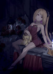 Rule 34 | 1girl, absurdres, alternate costume, arm support, armpits, bare arms, bare legs, black footwear, camisole, candle, candlestand, commentary request, cross, expressionless, flandre scarlet, flower, hair ornament, hair scrunchie, head tilt, highres, holding, holding stuffed toy, inverted cross, lantern, leaning to the side, lingerie, long hair, looking at viewer, no headwear, no headwear, one side up, peacefull-wicca, red eyes, red flower, red rose, rose, scrunchie, sitting, solo, stuffed animal, stuffed rabbit, stuffed toy, touhou, underwear, very long hair, wings