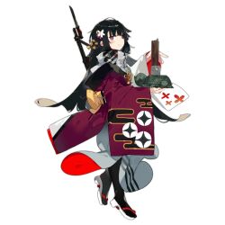 Rule 34 | 1girl, bayonet, black hair, black pantyhose, c:, clothing request, flower, flower request, full body, geta, girls&#039; frontline, gun, gun on back, hair flower, hair ornament, holding, japanese clothes, karei, kimono, long hair, looking at viewer, looking to the side, official alternate costume, official art, omikuji, pantyhose, red eyes, red kimono, simple background, smile, solo, standing, statue, submachine gun, transparent background, turtle, type 100 (girls&#039; frontline), type 100 (kagura in black) (girls&#039; frontline), type 100 smg, very long hair, weapon, weapon on back, white footwear, white kimono, zipper