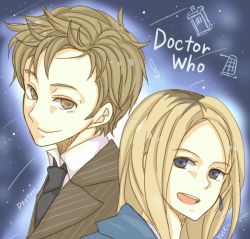 Rule 34 | 1boy, 1girl, blonde hair, dalek, doctor who, phone booth, pixiv sample, police box, resized, rose tyler, tenth doctor, the doctor, 浅野