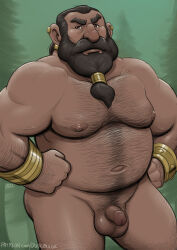 Rule 34 | 1boy, absurdres, back hair, bara, beard, belly, completely nude, cowboy shot, dark-skinned male, dark skin, dragon age, dragon age: absolution, dudebulge, dwarf, facial hair, fat, fat man, full beard, hairy, hand hair, highres, lacklon (dragon age), long beard, looking at viewer, male focus, male pubic hair, mature male, muscular, muscular male, navel, navel hair, nipple hair, nipples, nude, old, old man, pubic hair, receding hairline, solo, sparse ass hair, standing, stomach, thick arm hair, thick beard, thick chest hair, thick eyebrows, thick leg hair, thighs, tied beard, tsurime, uncensored, very hairy, wrinkled skin