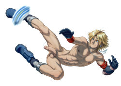 Rule 34 | 1boy, ball, blonde hair, final fantasy, final fantasy x, foreskin, gloves, jewelry, necklace, penis, playing sports, simple background, soccer, solo, szadek, tidus, white background