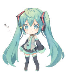Rule 34 | 1girl, :3, ahoge, aqua eyes, aqua hair, arms at sides, black thighhighs, blush, boots, chibi, closed mouth, collared shirt, commentary request, derivative work, detached sleeves, full body, grey shirt, hatsune miku, headphones, highres, long hair, niwako, pleated skirt, shirt, shoulder tattoo, simple background, skirt, sleeveless, sleeveless shirt, sleeves past wrists, solo, standing, tattoo, thigh boots, thighhighs, trembling, twintails, vocaloid, vocaloid boxart pose, white background, wing collar, zettai ryouiki