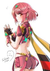 Rule 34 | 1girl, absurdres, breasts, highres, large breasts, pyra (xenoblade), red eyes, red hair, short hair, sofusan1526, solo, xenoblade chronicles (series), xenoblade chronicles 2