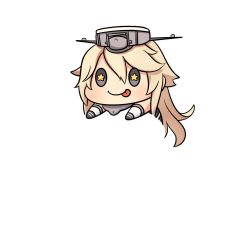 Rule 34 | 10s, :p, blonde hair, chibi, headgear, iowa (kancolle), kagami kino, kantai collection, solo, star-shaped pupils, star (symbol), symbol-shaped pupils, template, tongue, tongue out, transparent background