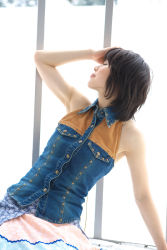 Rule 34 | denim vest, highres, komiyama maki, photo (medium), skirt, tagme