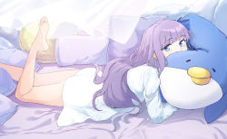 Rule 34 | 1girl, blue eyes, blush, breasts, coffeekite, fate/extra, fate/extra ccc, fate (series), long hair, long sleeves, looking at viewer, meltryllis (fate), purple hair, small breasts, solo