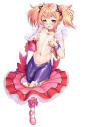 Rule 34 | 1boy, androgynous, bare legs, bare shoulders, blush, bulge, erection, erection under clothes, full body, grabbing own breast, lapucelle kakao, lilith-soft, long hair, magical boy, magical girl, navel, nipples, open clothes, open mouth, orange hair, shiny skin, shorts, shorts under skirt, skirt, unworn skirt, sweat, taimanin (series), taimanin asagi, taimanin rpgx, trap, twintails, undressing, very long hair, yellow eyes, zol