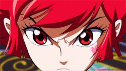 Rule 34 | 1girl, angry, animated, animated gif, cutie honey, cutie honey (character), heart, kisaragi honey, lowres, magical girl, makeup, re: cutie honey, red eyes, red hair, short hair, solo