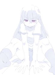 Rule 34 | 1girl, buruma, crescent, fuukadia (narcolepsy), long hair, monochrome, patchouli knowledge, simple background, solo, touhou, very long hair, white background