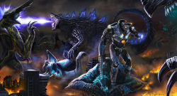 Rule 34 | arm blade, battle damage, bioluminescence, blood, blue blood, body markings, cannon, chain sword, chest cannon, city, colored blood, company connection, crossover, damaged, destruction, dinosaur, directed-energy weapon, elden ardiente, energy, energy cannon, energy weapon, epic, fire, gd6 chain sword, giant, giant monster, gipsy danger, glowing, glowing blood, glowing eyes, glowing mouth, glowing veins, godzilla, godzilla (2014), godzilla (series), jaeger (pacific rim), kaijuu, knifehead, leatherback, legendary pictures, mecha, missing limb, monster, monsterverse, mutavore, neon trim, nuclear vortex turbine, pacific rim, pan pacific defense corps, plasma beam, robot, scunner, slattern, sword, toho, trespasser, weapon, whip, whip sword, wrist blades