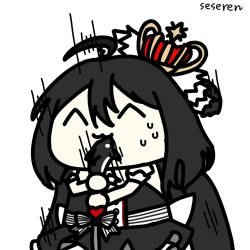 Rule 34 | 1girl, ^ ^, ahoge, animated, animated gif, character request, closed eyes, crown, long hair, lowres, red: pride of eden, seseren, shaking, trembling