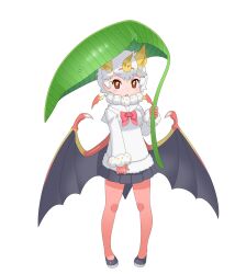 Rule 34 | 1girl, bat girl, bat wings, bow, bowtie, honduran white bat (kemono friends), kemono friends, kemono friends 3, looking at viewer, official art, red eyes, short hair, solo, tachi-e, white hair, wings, yoshizaki mine (style)